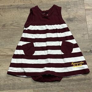 Garb Baby Girl Dress Maroon and White Minnesota Duluth Bulldogs Size 6M